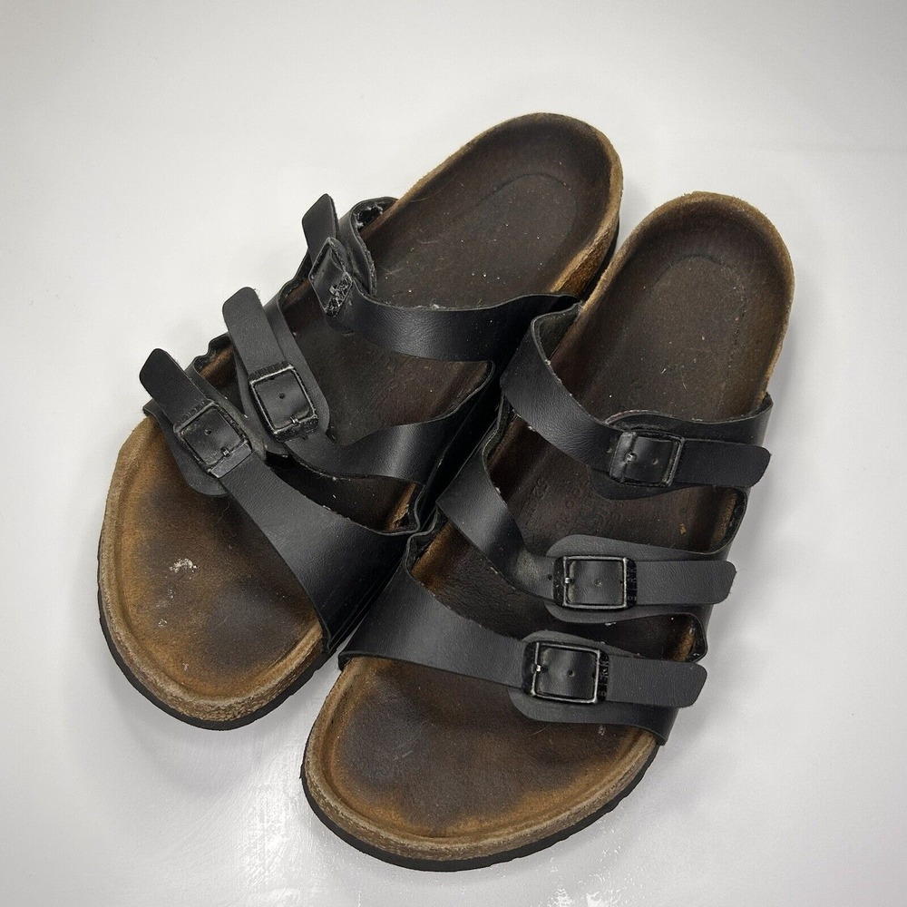 Birkenstock Florida Soft Footbed Sandals Black Strap Women's